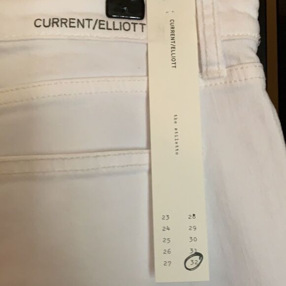 Current/elliot Women's The Stiletto Jeans White - Picture 4 of 7